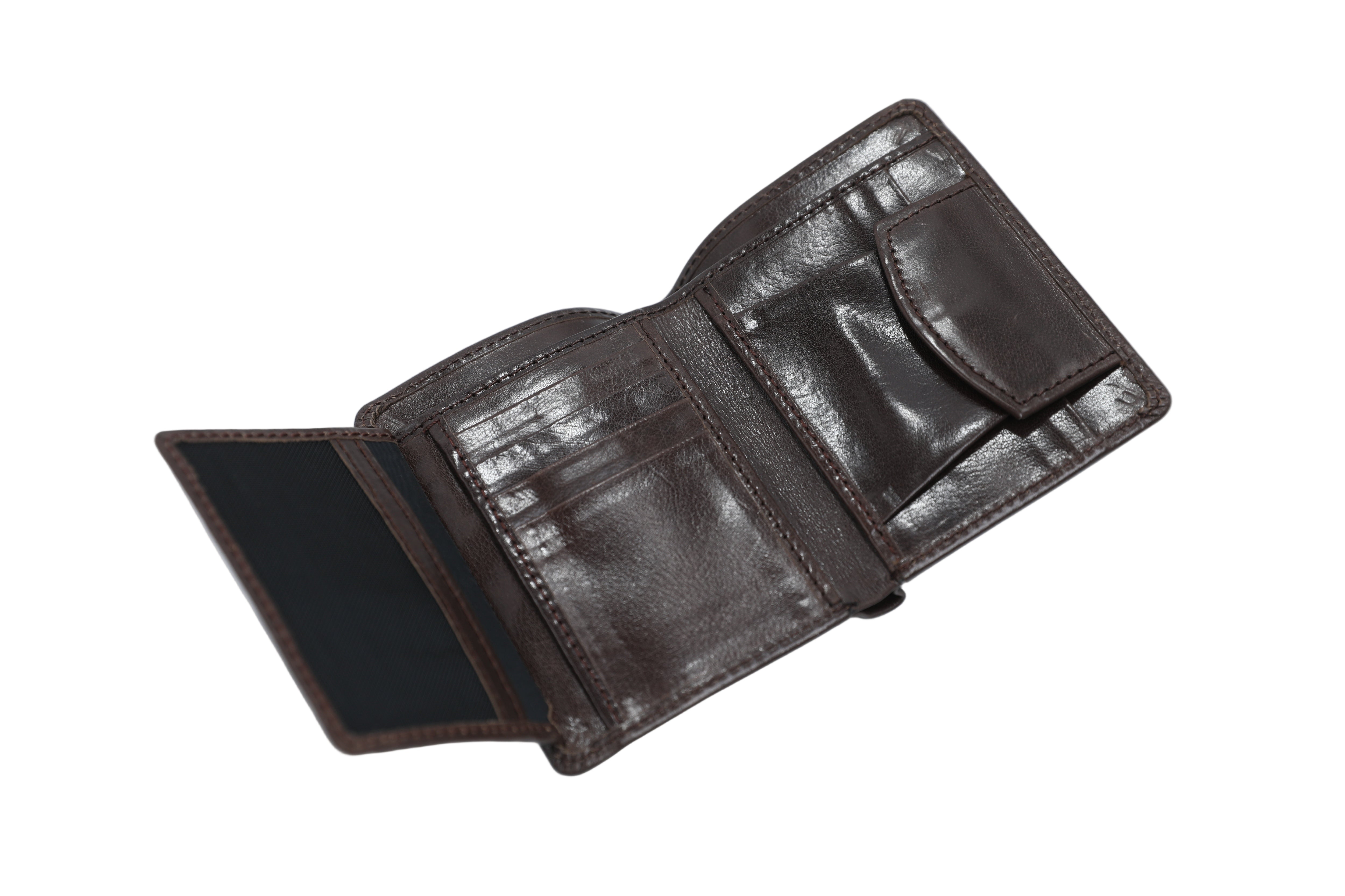 Stylish Black Small Wallet for Men – Slim Genuine Leather Card Holder