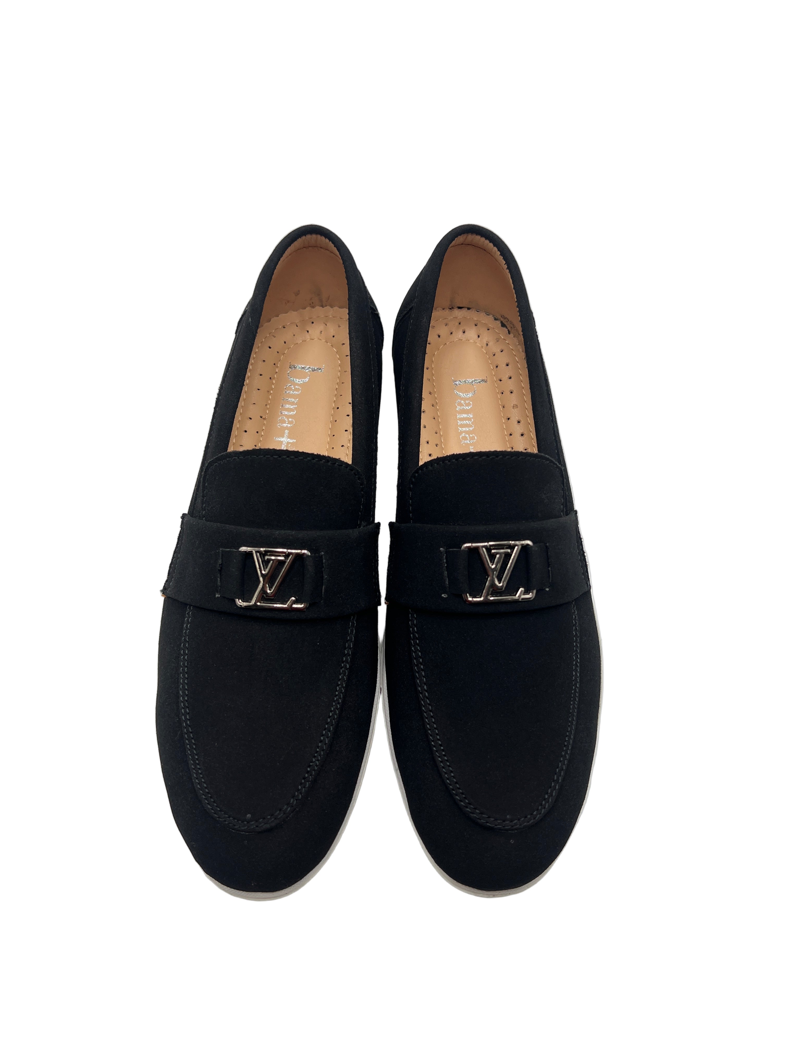 Classic Black Suede Loafers for Men – Elegant Casual Slip-On Shoes