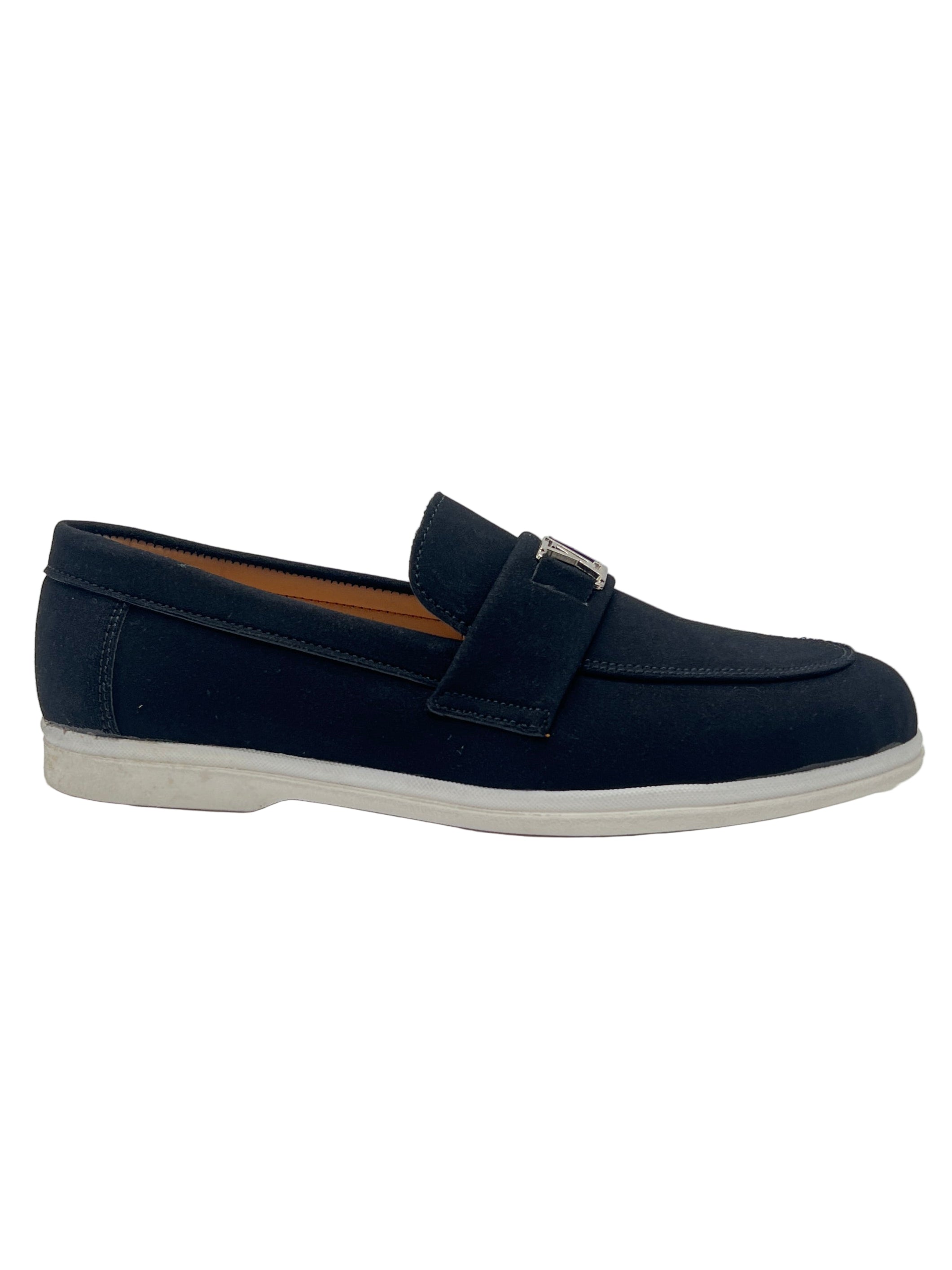 Classic Black Suede Loafers for Men – Elegant Casual Slip-On Shoes