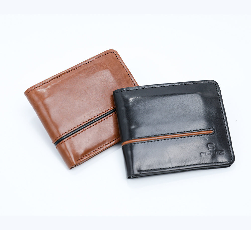 Modern Men’s Leather Wallet – Compact Slim Bifold Design